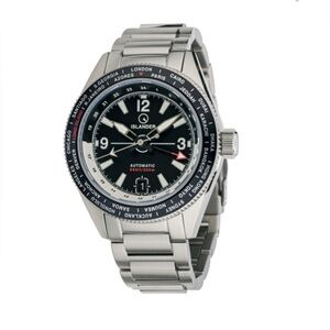 * SOLD * Automatic Islander Calabro GMT World Time ¡SOLD OUT! ISL-240 Black Dial